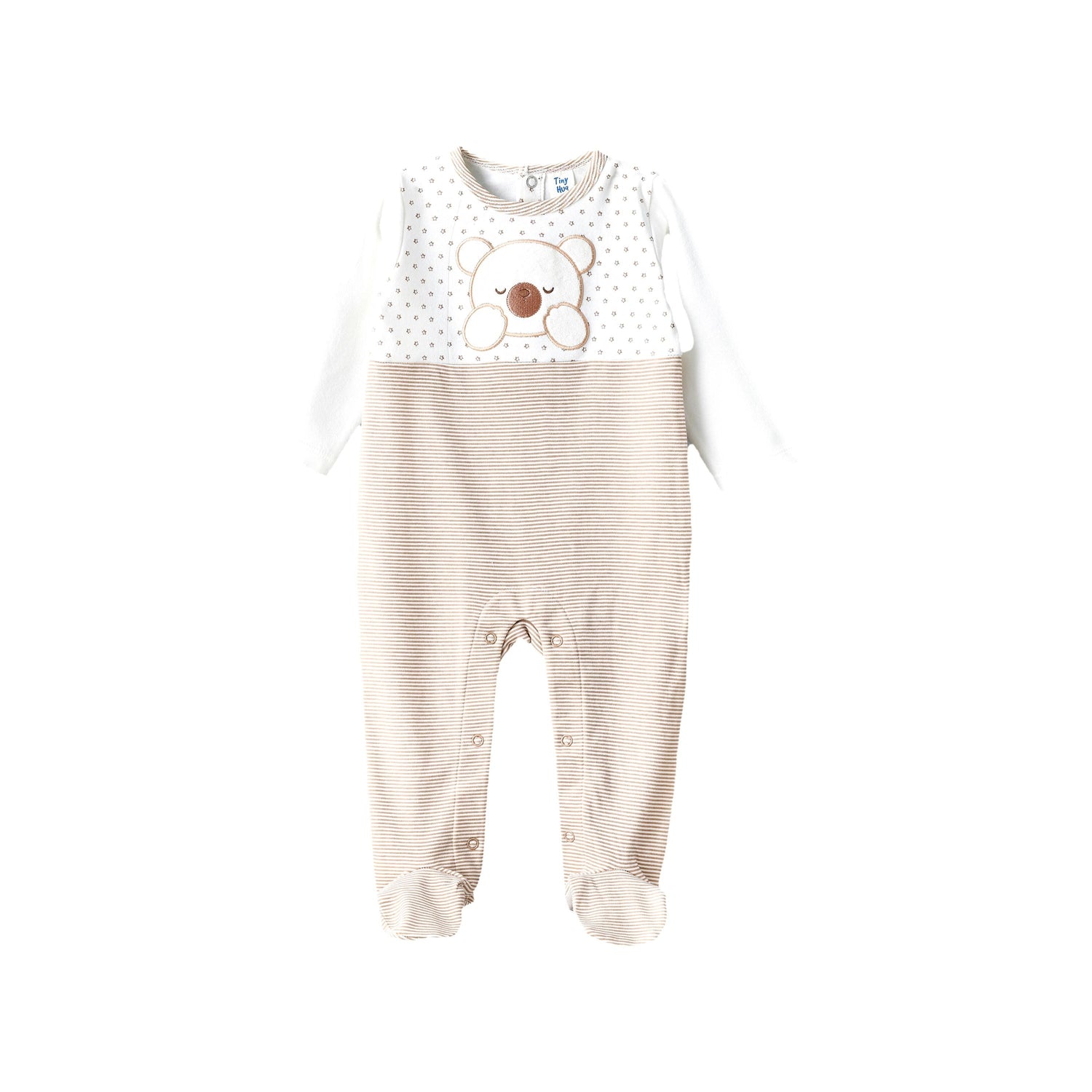UniqKidz Striped Long Sleeves Sleepsuit - Multicolour / 3-6 mths
