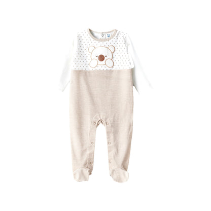 UniqKidz Striped Long Sleeves Sleepsuit - Multicolour / 3-6 mths