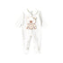 UniqKidz Printed Long Sleeves Sleepsuit - White / 0-3 mths