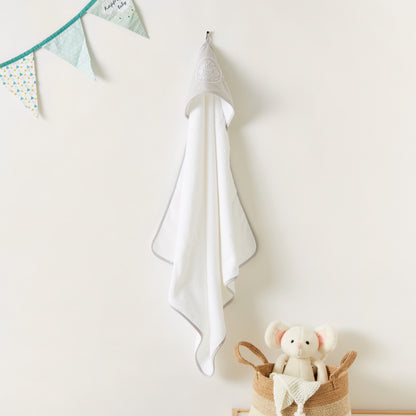Giggles Embroidered Hooded Towel - 75x75 cms - Multicolour / Free Size