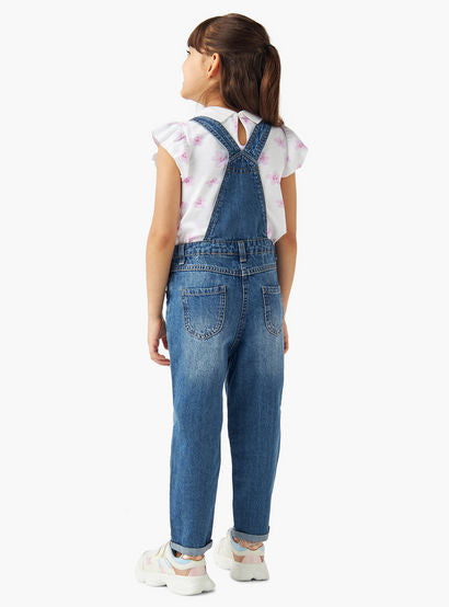 Juniors Solid Dungarees with Pockets-girls-clothing-dressesandjumpsuits-image-3