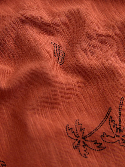 Baker by Ted Baker Stone and Rust Red Dungarees T-Shirt Set