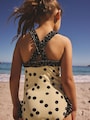 Yellow/Black Polka Dot Ruffle Swimsuit (3-16yrs) - Size 3 Years (98cm)