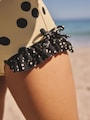Yellow/Black Polka Dot Ruffle Swimsuit (3-16yrs) - Size 3 Years (98cm)