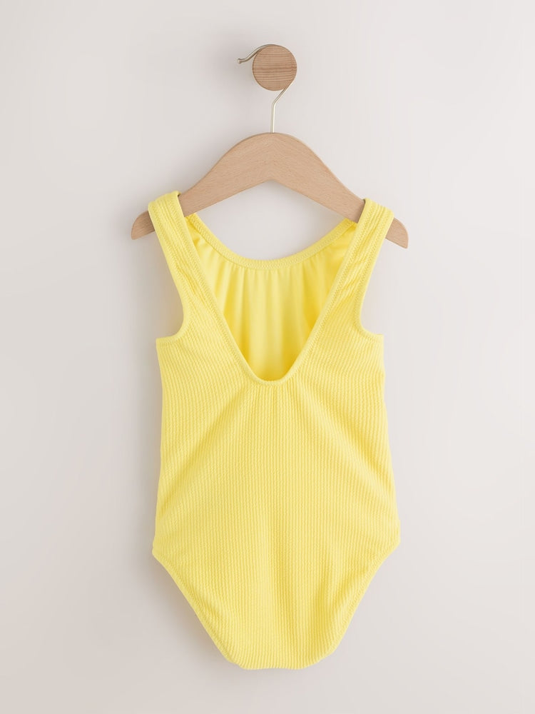 Yellow Crinkle Swimsuit (3-16yrs)