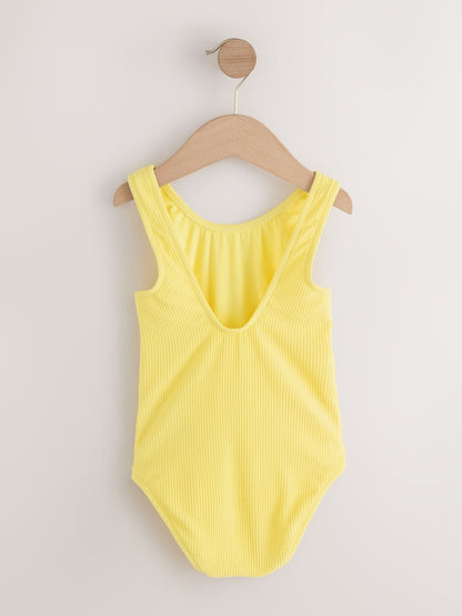 Yellow Crinkle Swimsuit (3-16yrs)