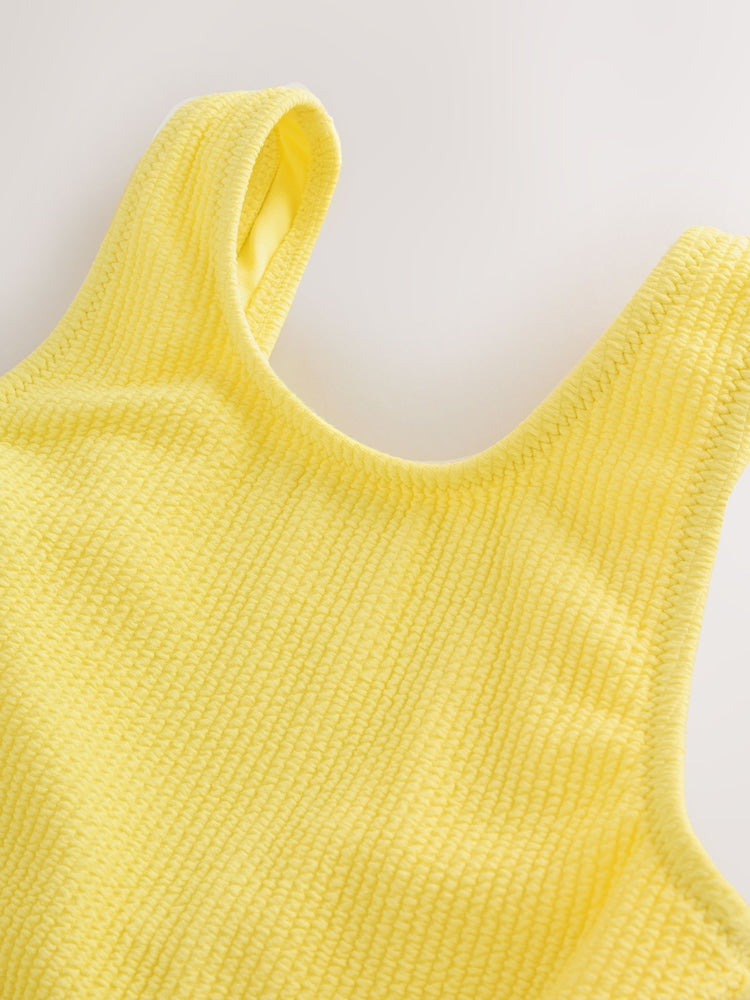 Yellow Crinkle Swimsuit (3-16yrs)