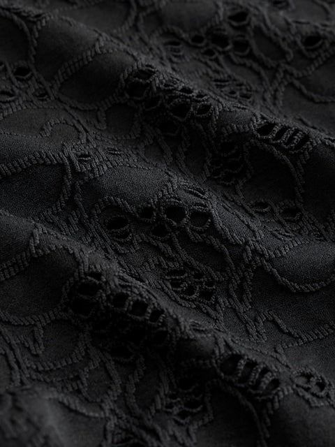 Black Embroidered One Shoulder Swimsuit (3-16yrs) - Size 3 Years (98cm)