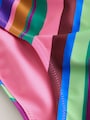Multi Rainbow Stripe Strappy Ruched Swimsuit (3-16yrs) - Size 3 Years (98cm)