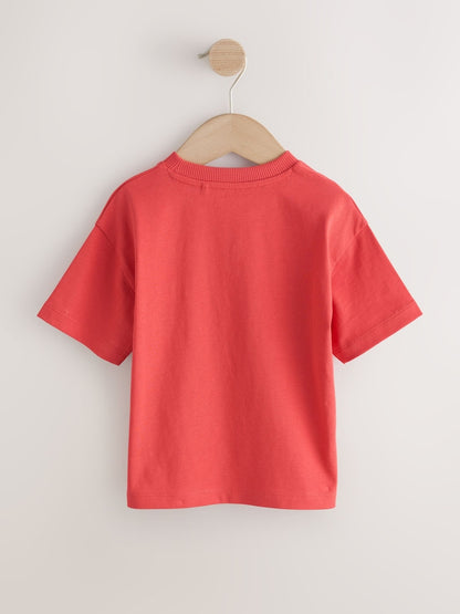 Red Short Sleeve Plain T-Shirt (3mths-7yrs) - Size 3-6 Months (62-68cm)