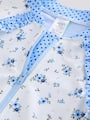 Blue/White Floral Polka Dot Long Sleeve Sunsafe Swimsuit (3mths-16yrs) - Size 3 Years (98cm)
