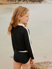 Black/White Graphic Sunsafe Suit (3-16yrs) - Size 3 Years (98cm)