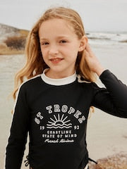 Black/White Graphic Sunsafe Suit (3-16yrs) - Size 3 Years (98cm)
