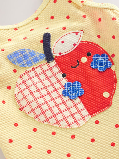 Yellow Apple Polka Dot Frill Swimsuit (3mths-7yrs) - Size 3-6 Months (62-68cm)