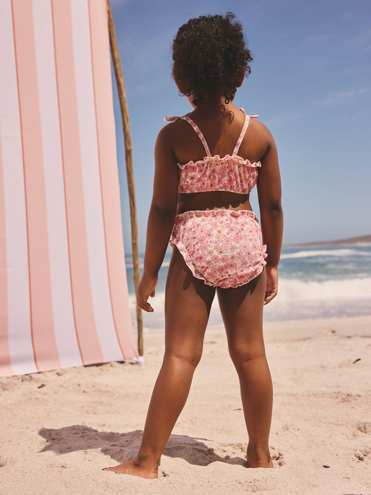 Pink Ditsy Floral Bikini (3mths-7yrs) - Size 3-6 Months (62-68cm)