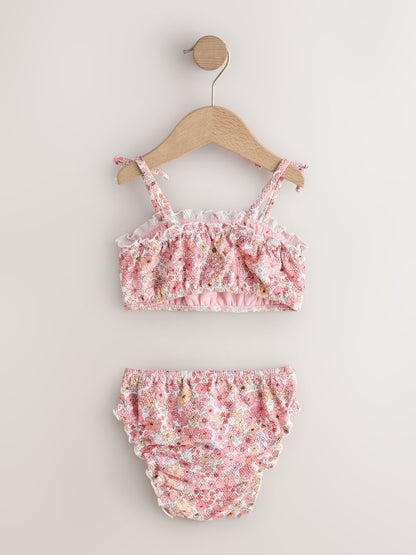 Pink Ditsy Floral Bikini (3mths-7yrs) - Size 3-6 Months (62-68cm)