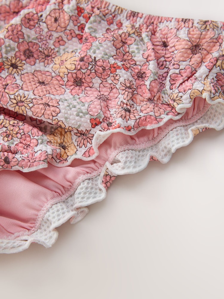 Pink Ditsy Floral Bikini (3mths-7yrs) - Size 3-6 Months (62-68cm)