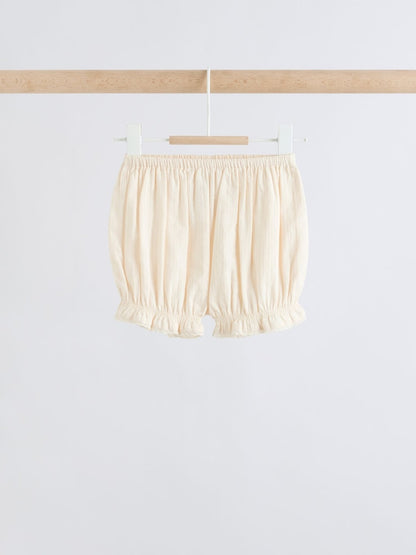 White Woven Baby Top and Shorts 2 Piece Set (0mths-2yrs)