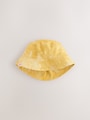 Orange Embroidered and Yellow Tie Dye Baby Bucket Hats 2 Pack - Size 50cm (First Size)