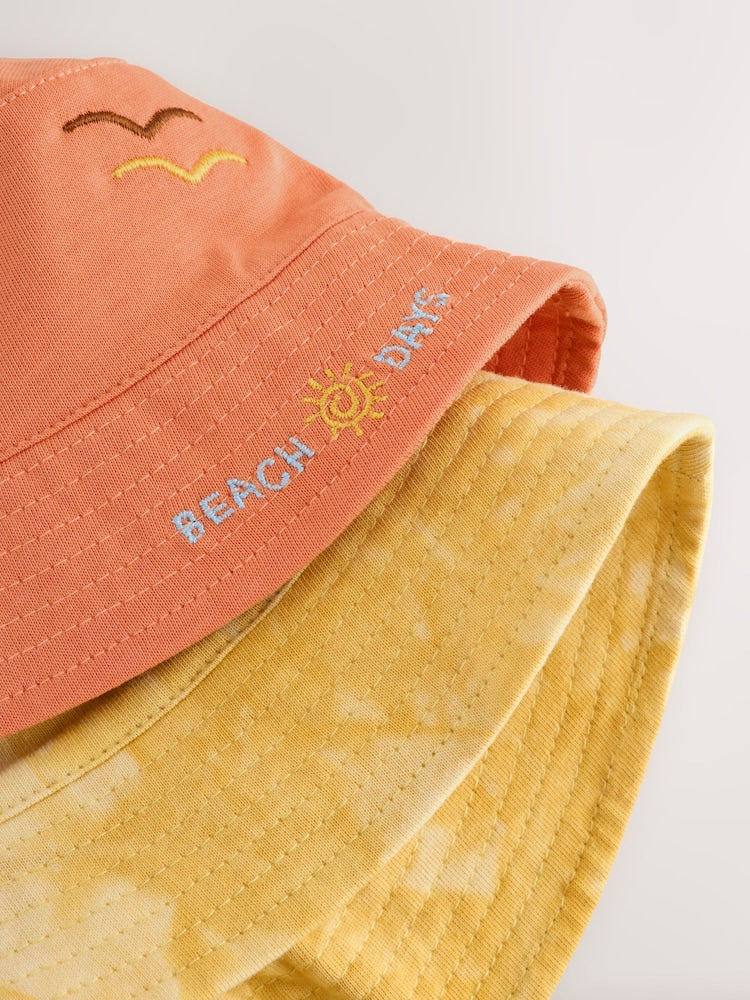 Orange Embroidered and Yellow Tie Dye