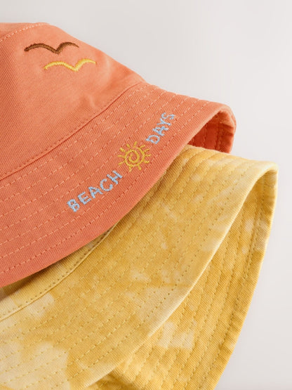 Orange Embroidered and Yellow Tie Dye