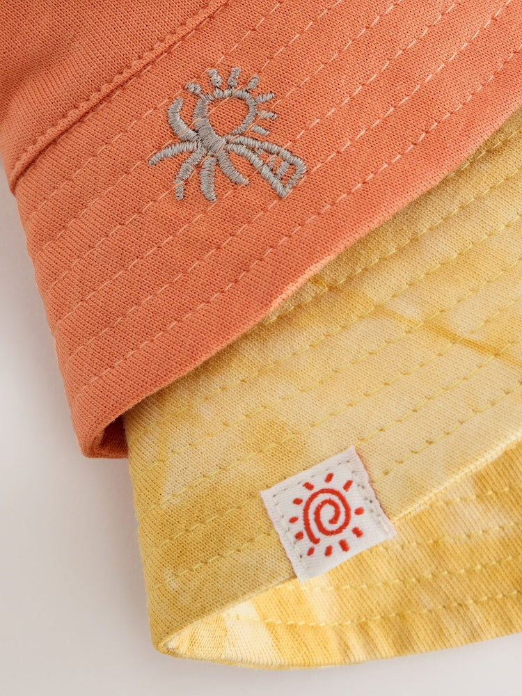 Orange Embroidered and Yellow Tie Dye
