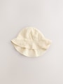 Pink and Beige Woven Baby Bucket Hats 2 Pack - Size 50cm (First Size)