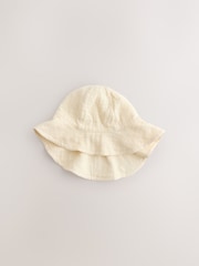 Pink and Beige Woven Baby Bucket Hats 2 Pack - Size 50cm (First Size)