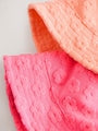 Pink/Orange Fluro Towelling Baby Bucket Hat 2 Pack - Size 50cm (First Size)
