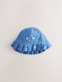 Blue and Red Embroidered Strawberry Baby Bucket Hats 2 Pack - Size 50cm (First Size)