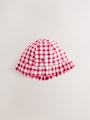 Blue and Red Embroidered Strawberry Baby Bucket Hats 2 Pack - Size 50cm (First Size)