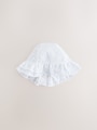 White Broderie Bucket Baby Hat - Size 50cm (First Size)