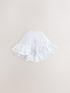White Broderie Bucket Baby Hat - Size 50cm (First Size)