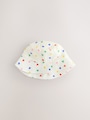 White/Blue Baby Bucket Hats 2 Pack (0mths-2yrs) - Size 50cm (First Size)