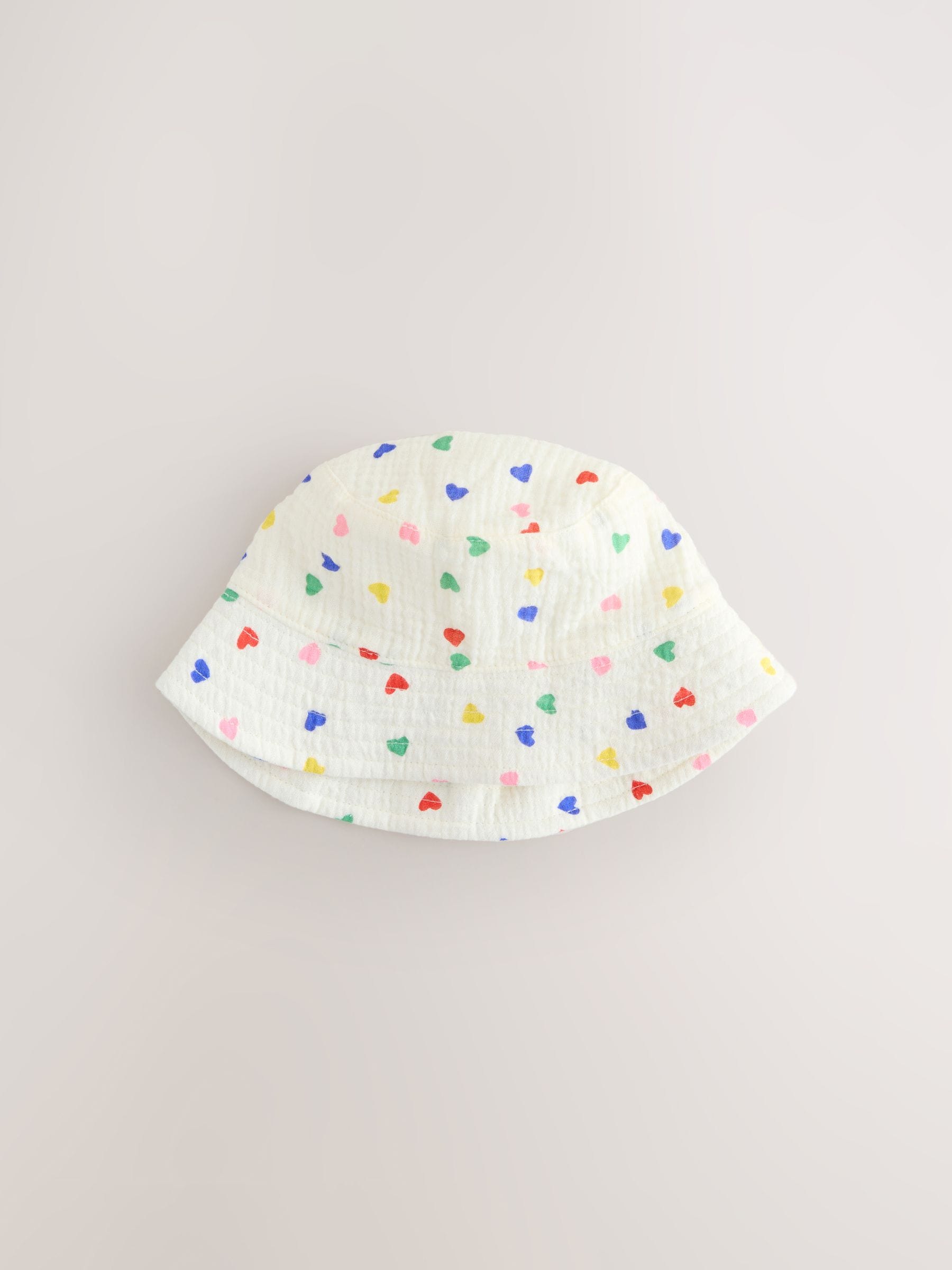 White/Blue Baby Bucket Hats 2 Pack (0mths-2yrs) - Size 50cm (First Size)