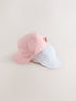 Pink/White Broderie Bow Back Baby Hats 2 Pack - Size 50cm (First Size)