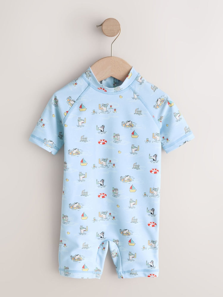 Blue Cath Kidston Sunsafe All-In-One Swimsuit (3mths-7yrs)