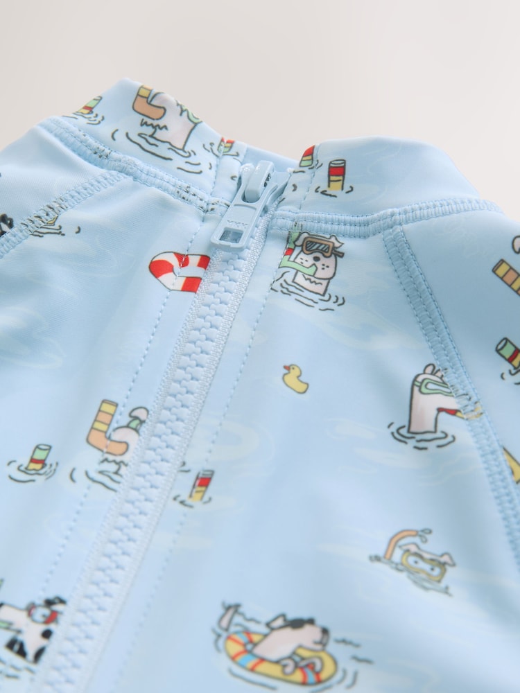 Blue Cath Kidston Sunsafe All-In-One Swimsuit (3mths-7yrs)