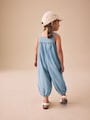 Blue Floral Ditsy Denim Jumpsuit (3mths-7yrs) - Size 3-6 Months (62-68cm)