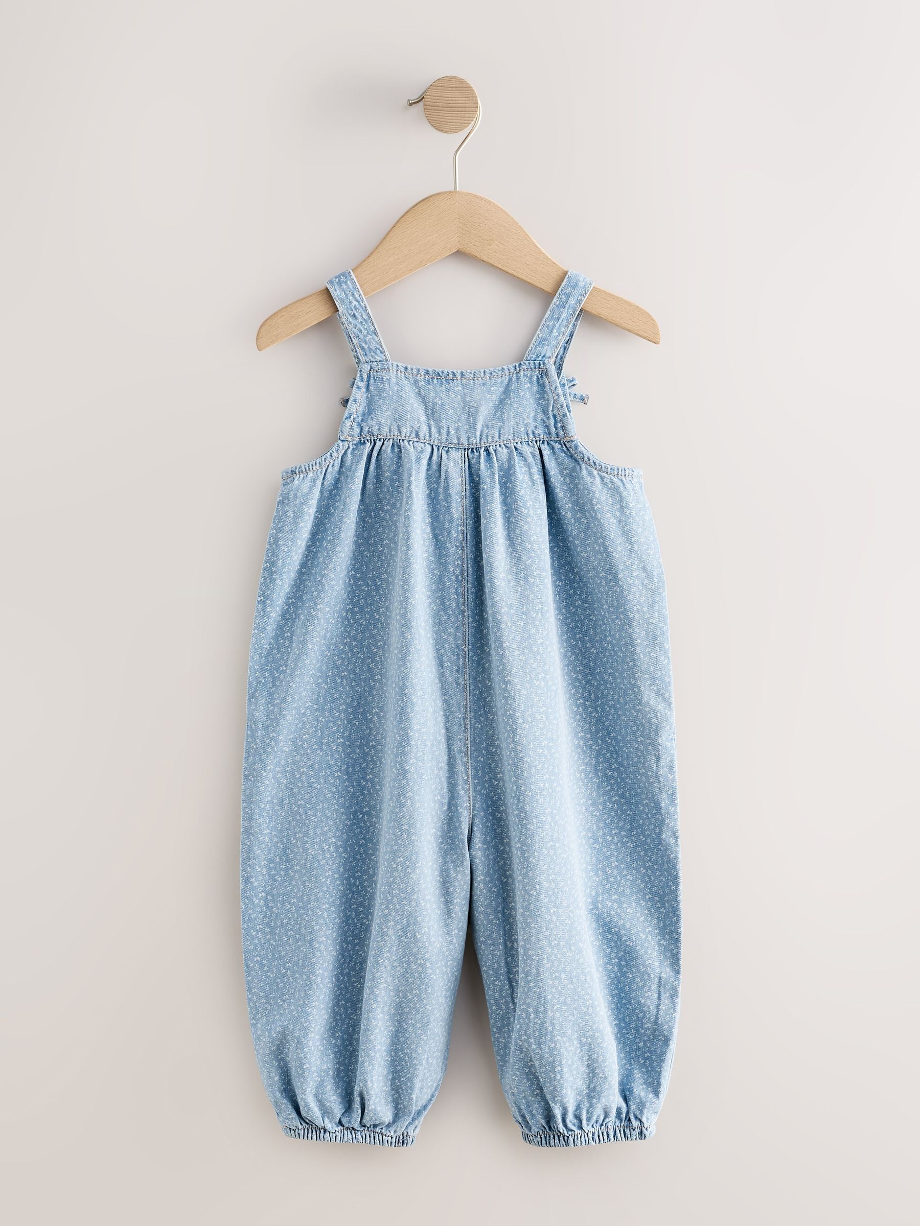 Blue Floral Ditsy Denim Jumpsuit (3mths-7yrs) - Size 3-6 Months (62-68cm)