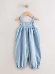 Blue Floral Ditsy Denim Jumpsuit (3mths-7yrs) - Size 3-6 Months (62-68cm)