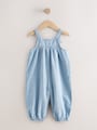 Blue Floral Ditsy Denim Jumpsuit (3mths-7yrs) - Size 3-6 Months (62-68cm)