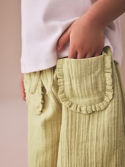 Khaki Green Pull On Trousers (3mths-7yrs) - Size 3-6 Months (62-68cm)