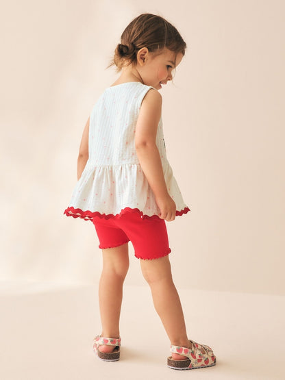 Red/Green Strawberry Vest and Shorts Set 2 Pack (3mths-7yrs)