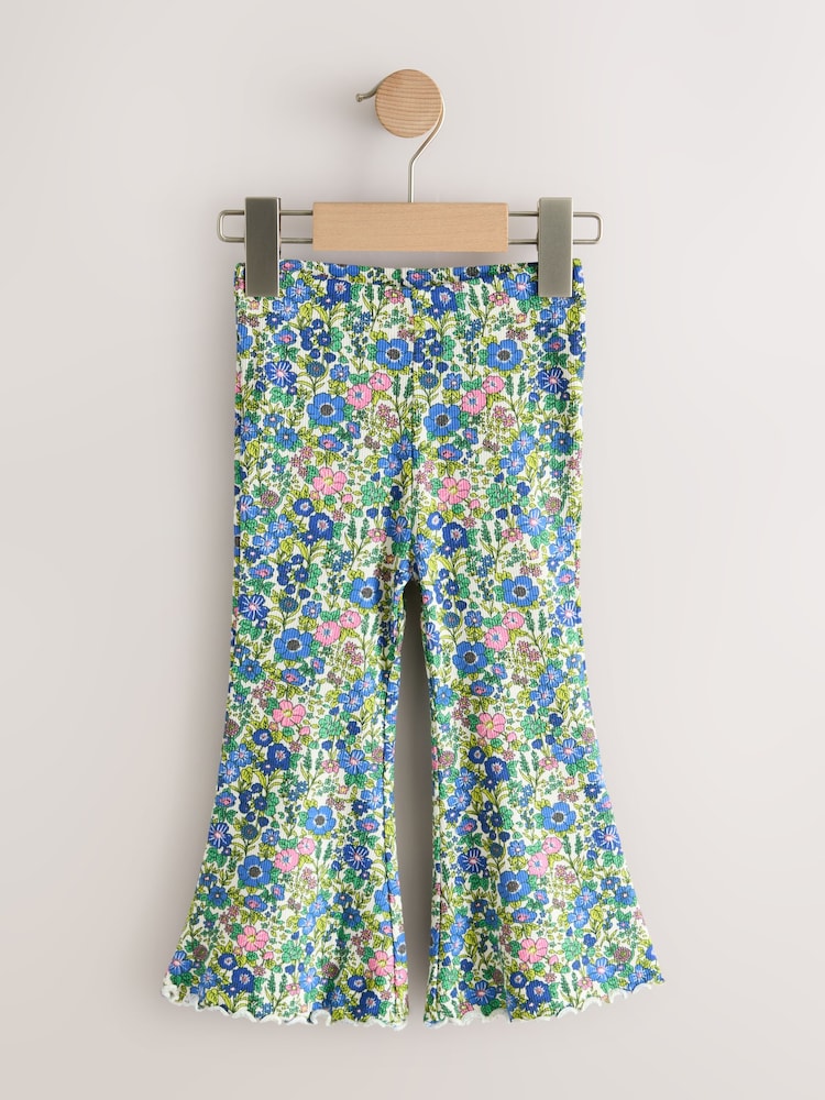 Pink/Floral Flared Leggings 3 Pack (3mths-7yrs) - Size 3-6 Months (62-68cm)