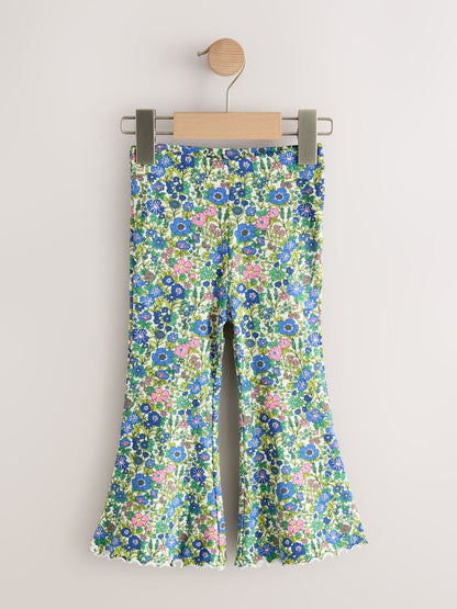 Pink/Floral Flared Leggings 3 Pack (3mths-7yrs) - Size 3-6 Months (62-68cm)
