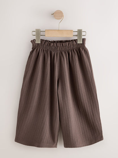 Neutral Wide Leg Trousers 3 Pack (3mths-7yrs) - Size 3-6 Months (62-68cm)