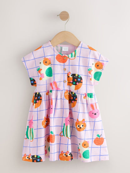 Pink Pets Jersey Dress (3mths-7yrs)