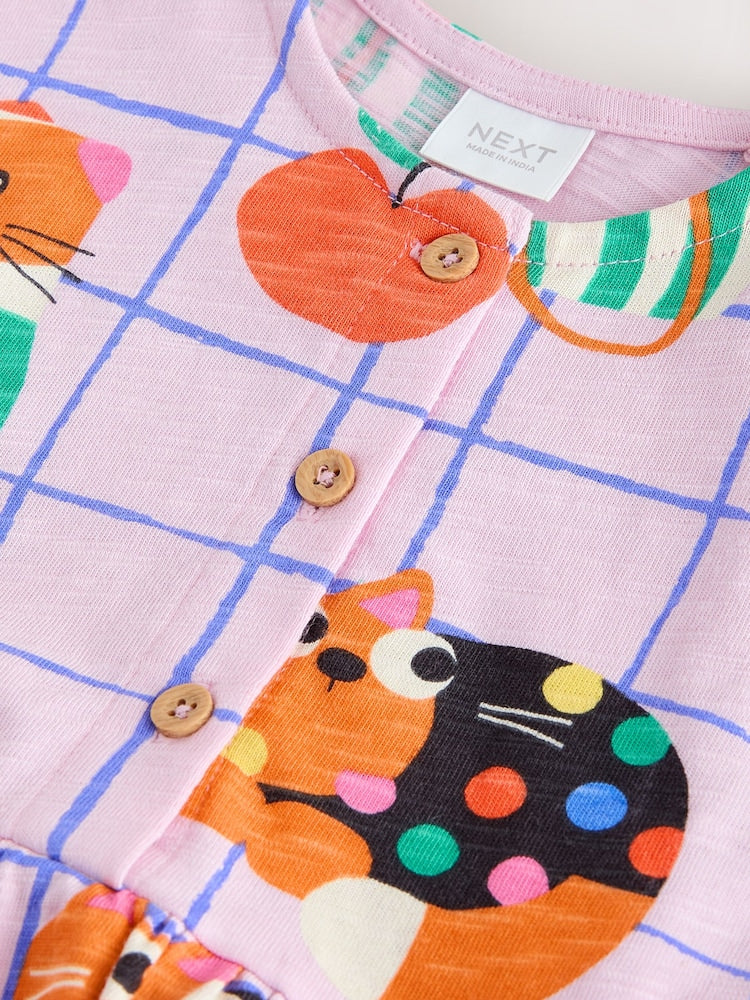 Pink Pets Jersey Dress (3mths-7yrs)