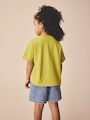 Green Short Sleeve Ric Rac Trim T-Shirt (3mths-7yrs) - Size 3-6 Months (62-68cm)